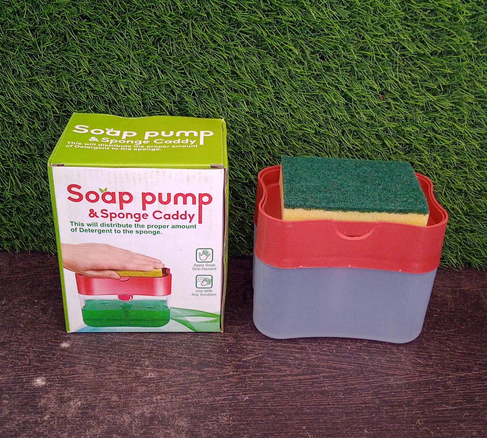 Soap dispenser with sponge Soap dispenser with sponge